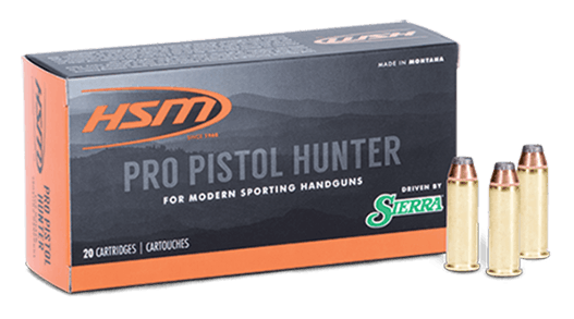 Pro Pistol Hunter box with three cartridges